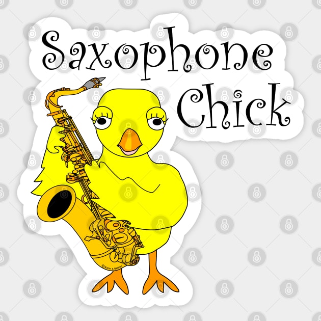 Saxophone Chick Text Sticker by Barthol Graphics